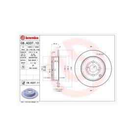 Discos de freno Brembo 08.A337.10