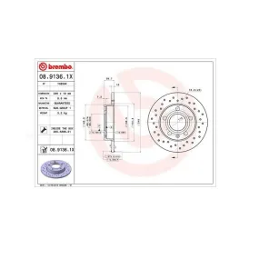 Discos de freno Brembo XTRA Line 08.9136.1X - 08913610