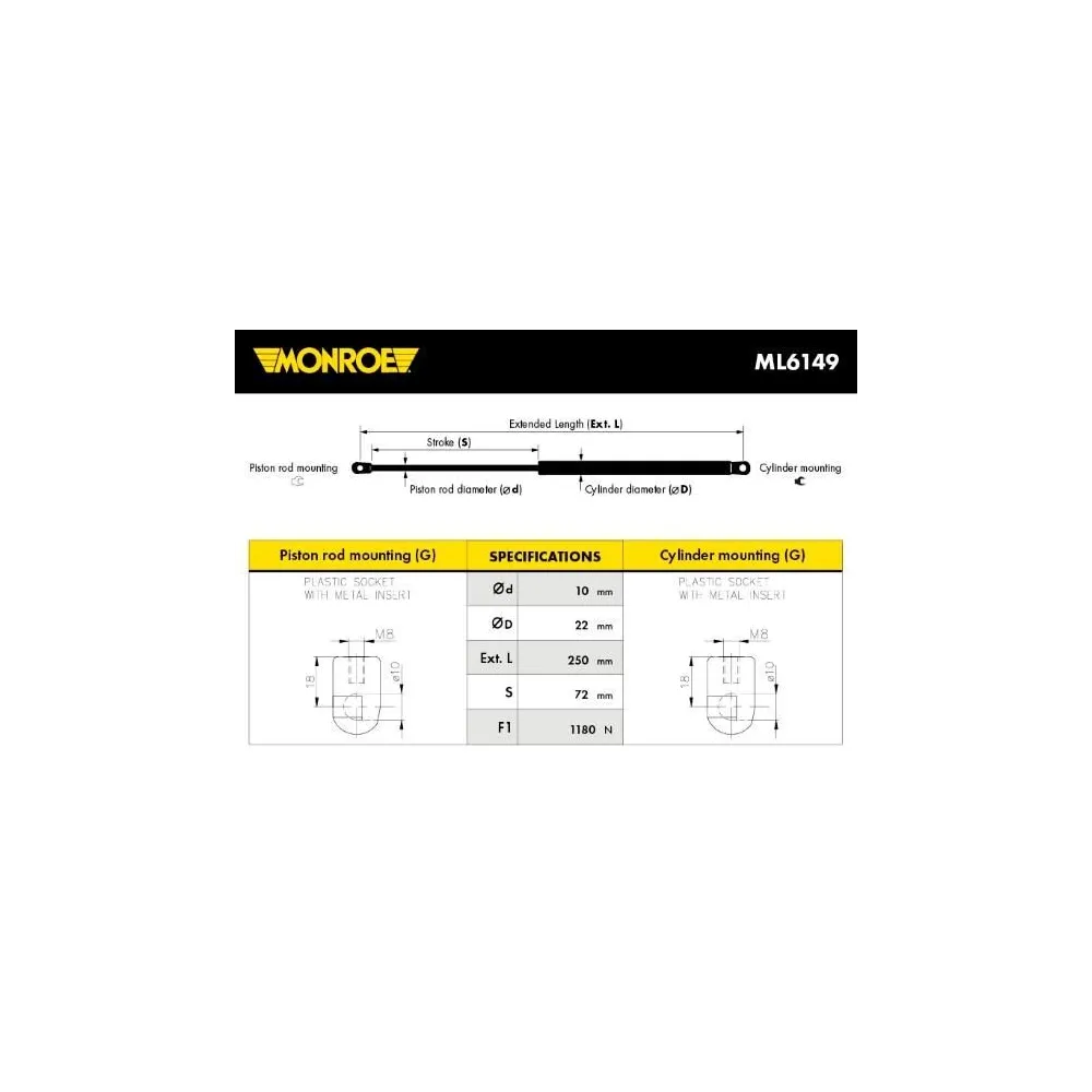 MONROE - ML6149 - Muelle neumático
