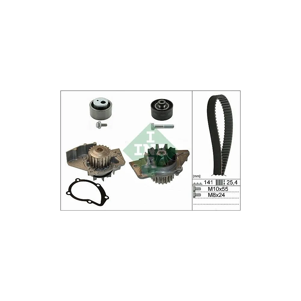 INA - 530 0470 30 - Bomba de agua + kit correa distribución