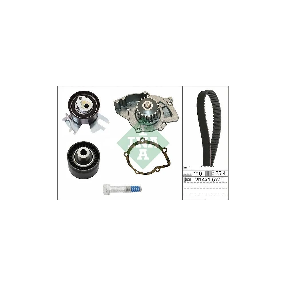 INA - 530 0449 30 - Bomba de agua + kit correa distribución