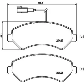 BREMBO - P 23 136 - Juego de pastillas de freno