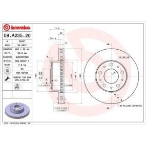 Disco de freno Brembo 09A23520
