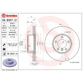Disco de freno Brembo 09B33721