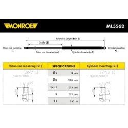 MONROE - ML5562 - Muelle neumático