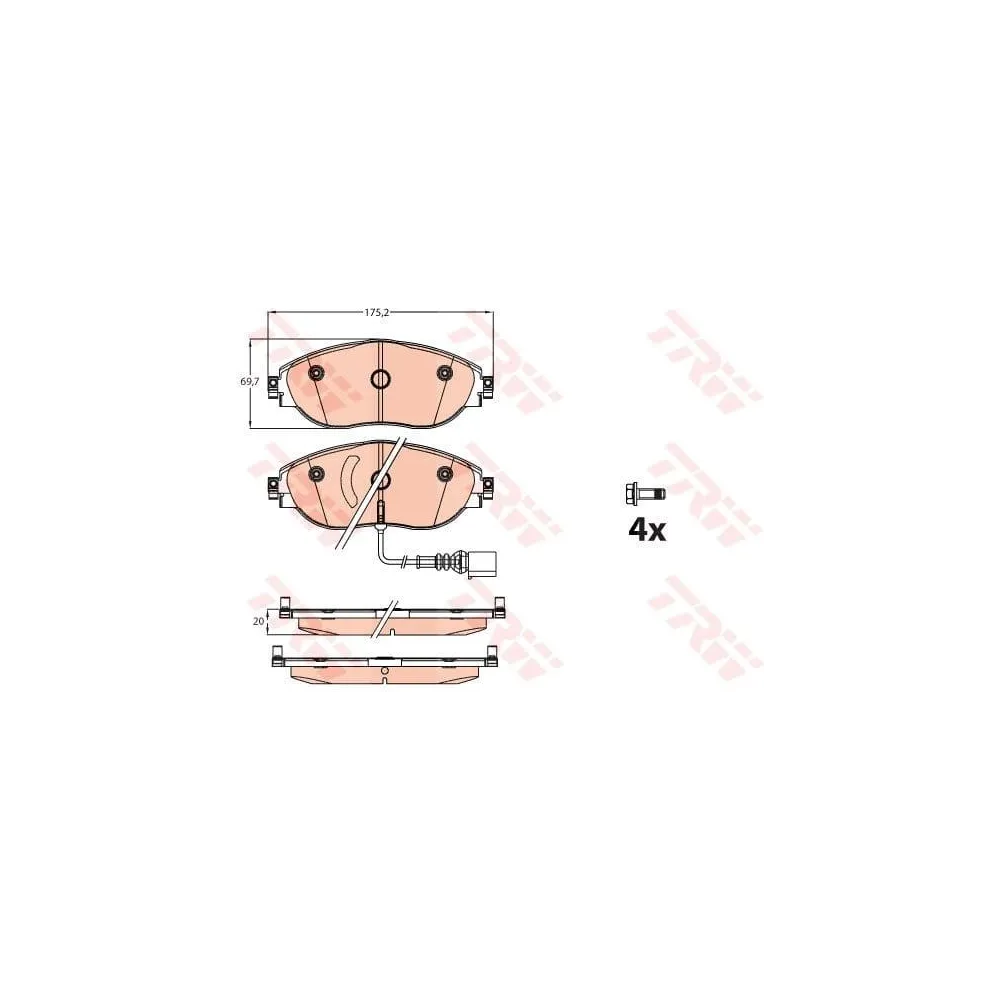 TRW - GDB2114 - Juego de pastillas de freno