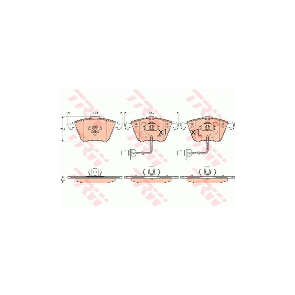 TRW - GDB1554 - Juego de pastillas de freno