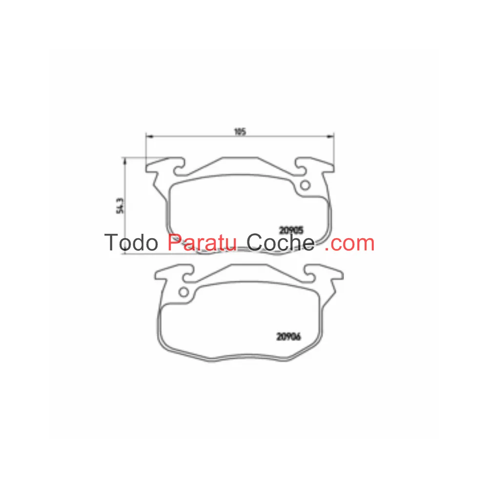 PASTILLA DE FRENO TURISMO BREMBO P61097