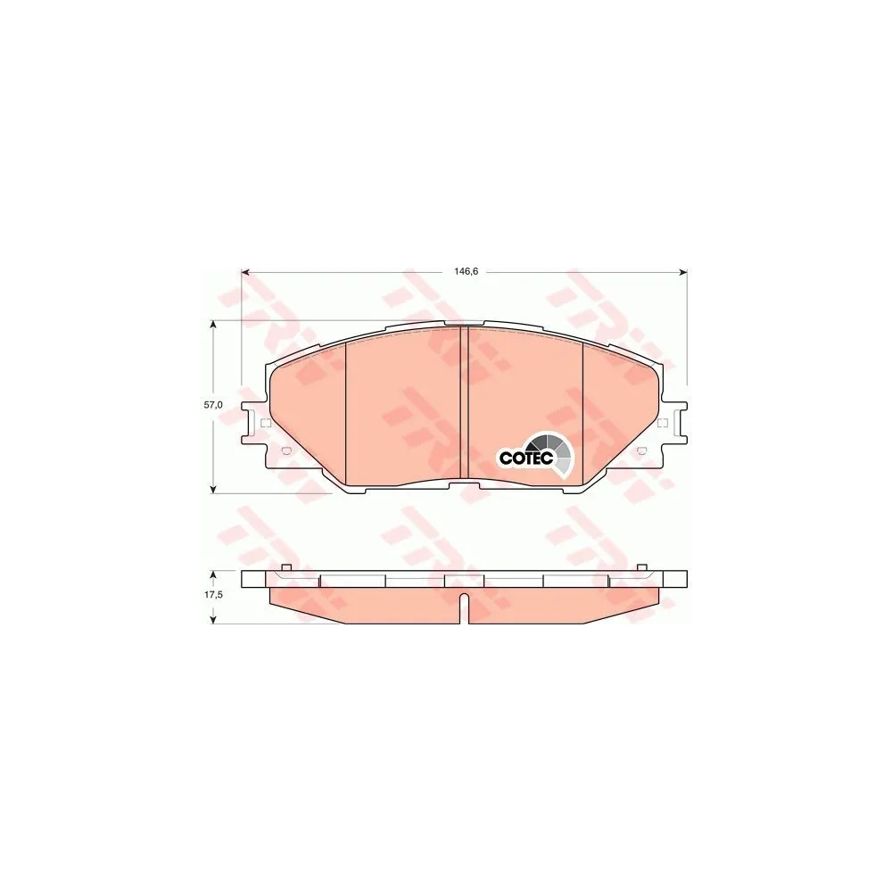 TRW - GDB3424 - Juego de pastillas de freno - COTEC