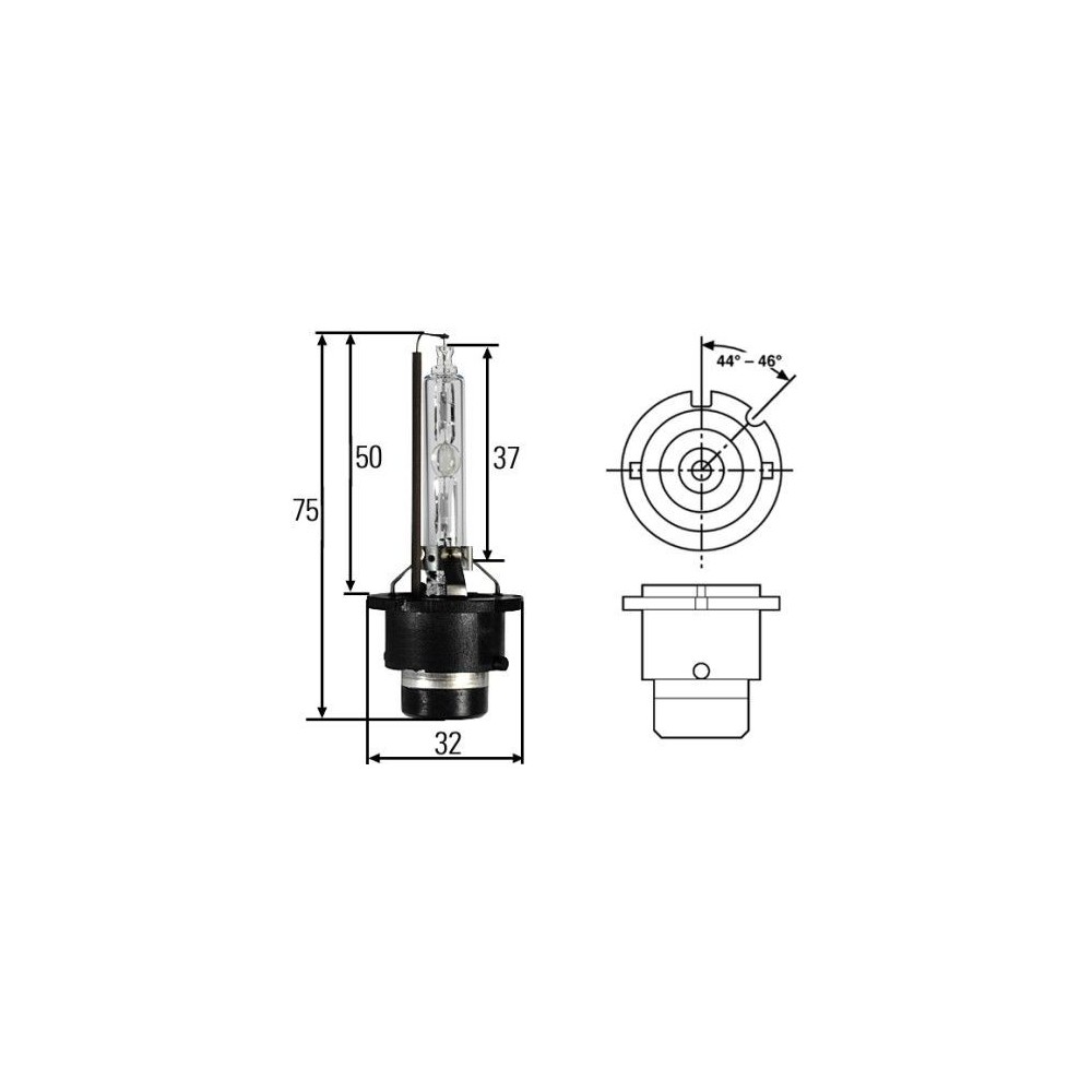 Lámpara de descarga xenón 35w D2S 4.600ºk