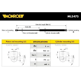 ML5475: MONROE AMORTIGUADOR PORTON