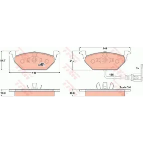 TRW - GDB1386 - Juego de pastillas de freno