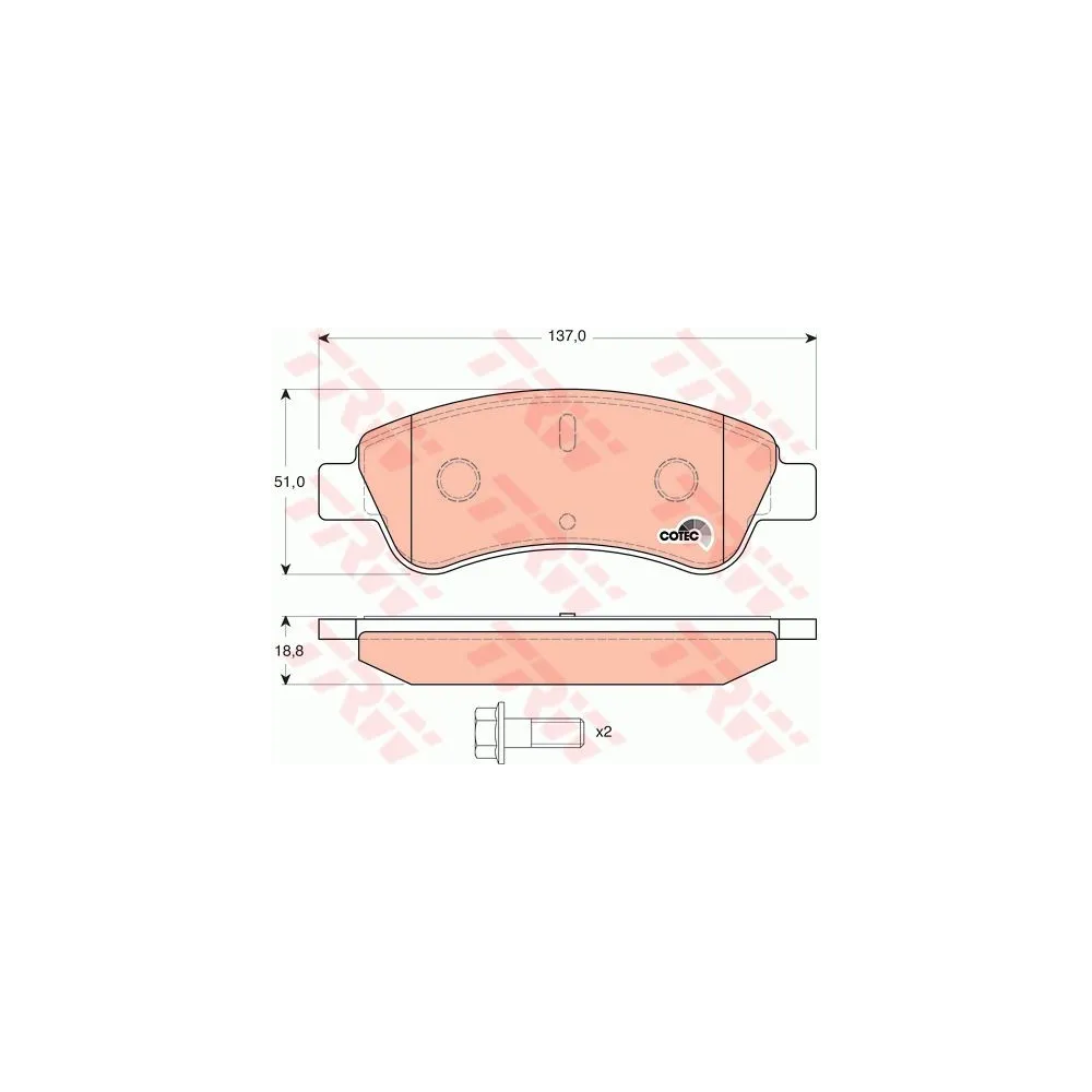 TRW - GDB1463 - Juego de pastillas de freno