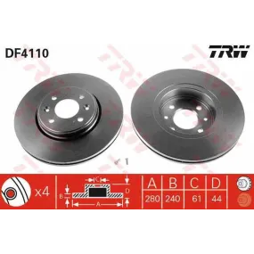 DF4460S: TRW JUEGO DE DISCOS FRENO BMW