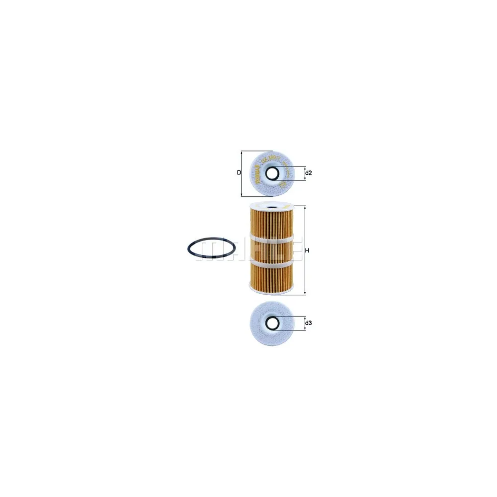 Filtro aceite Mahle OX 389/1D