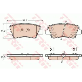 TRW - GDB3537- Juego de pastillas de freno
