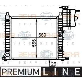 Radiador Hella equivalente a MB A6385011601