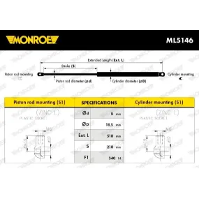 ML5146: MONROE AMORTIGUADOR PORTON