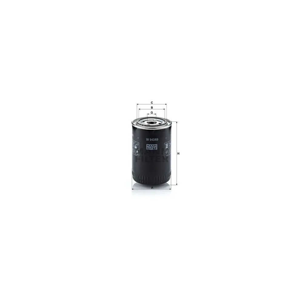 Filtro aceite Mann W940/69