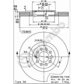 Discos Brembo 09788011