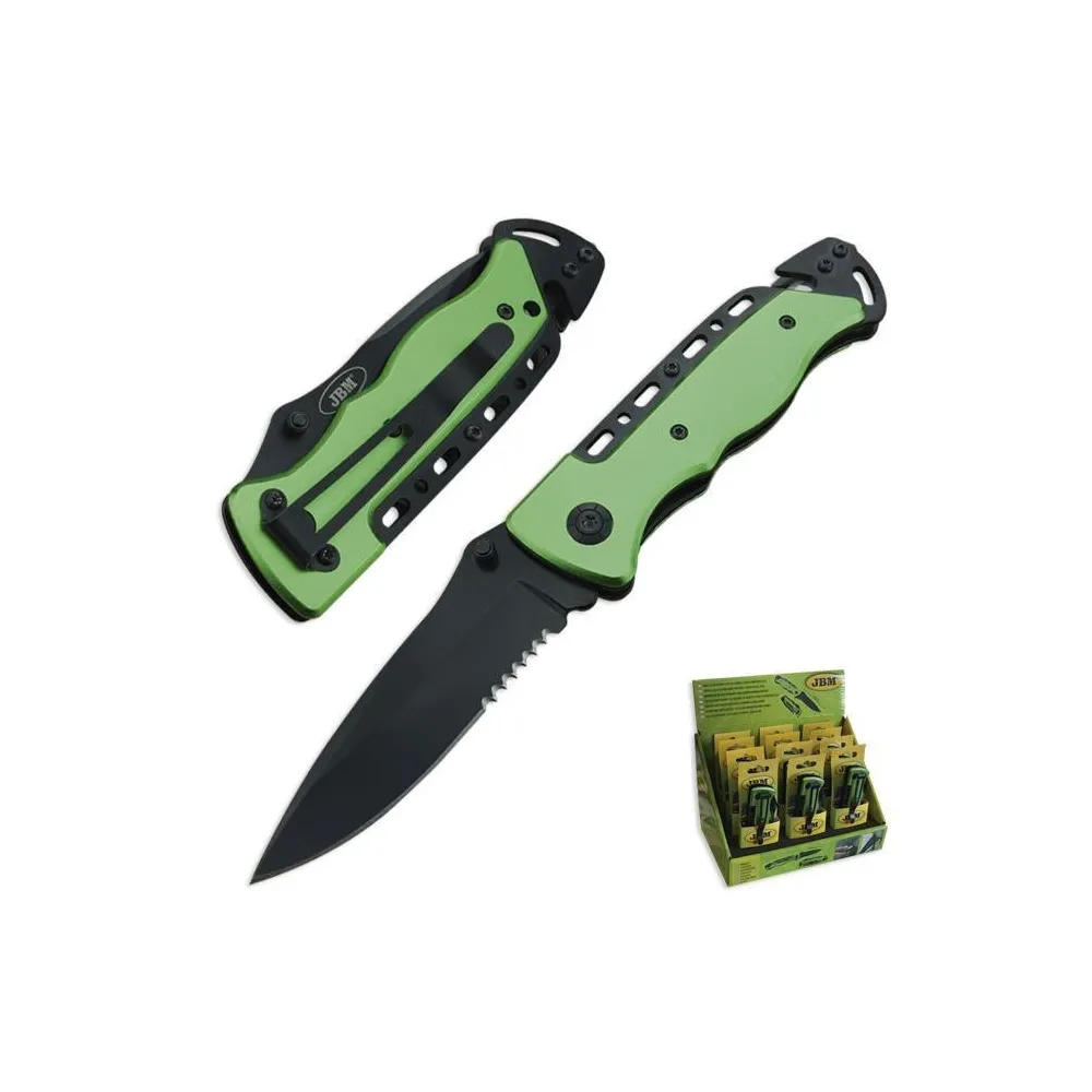 NAVAJA CON SISTEMA CORTACINTURONES Y ROMPECRISTALES