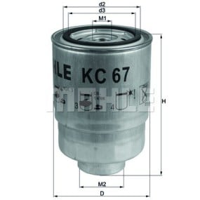 Filtros de Combustible Mahle KC 67
