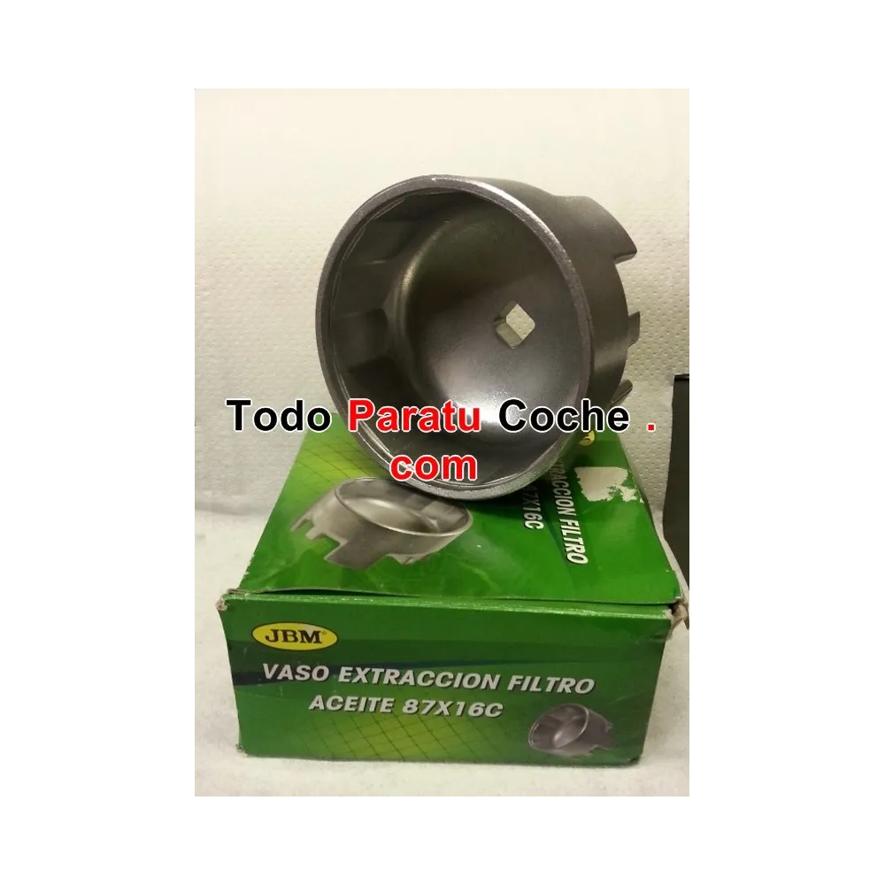 Vaso de extraccion filtro aceite 87mm y 16 caras JBM