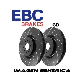 Juego discos de freno rayados Turbo Grooved EBC GD1285