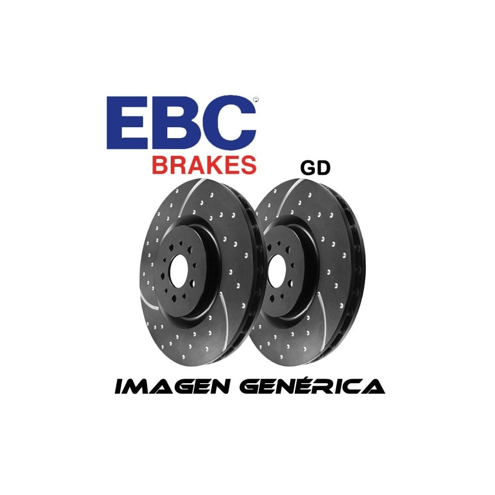 Juego discos de freno rayados Turbo Grooved EBC GD1285