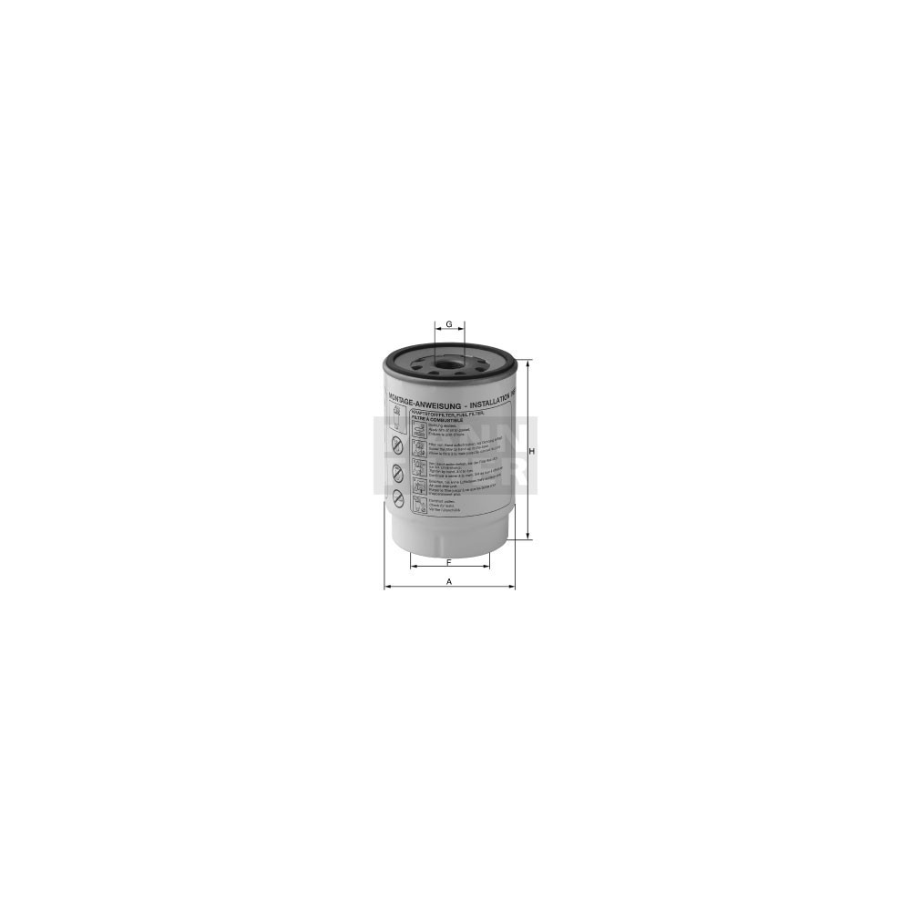 Filtro combustible Mann Filter WK 8019/1