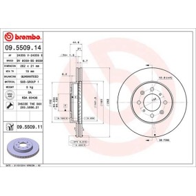 Disco de freno Brembo 09.5509.10