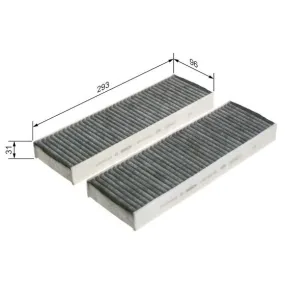 Filtro, aire habitáculo BOSCH - 1 987 435 522