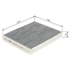 Filtro, aire habitáculo BOSCH - 1 987 435 557 - R5557