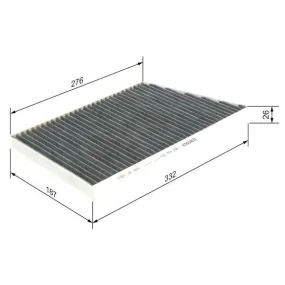 Filtro, aire habitáculo BOSCH - 1 987 432 370 - R2370