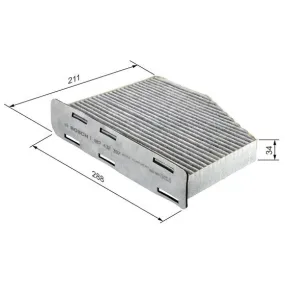 BOSCH Filtro, aire habitáculo - 1 987 432 397 - R2397