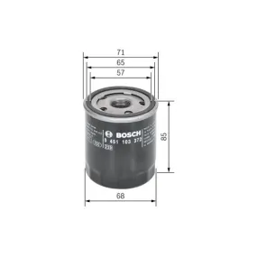 Filtro de aceite Bosch 0451103372 - P3372