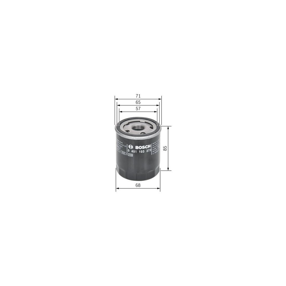 Filtro de aceite Bosch 0451103372 - P3372