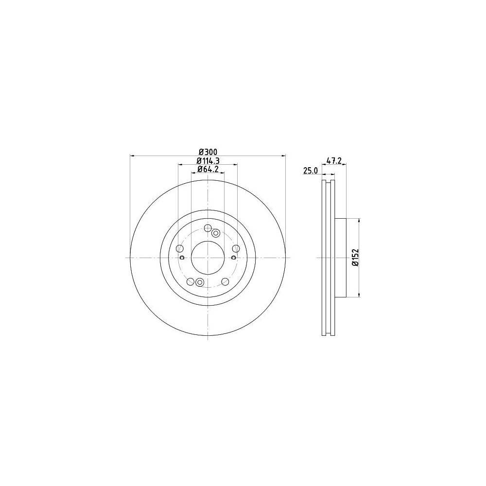 Disco de freno Hella 8DD 355 118-701