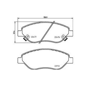 Juego pastillas Brembo P 23 178