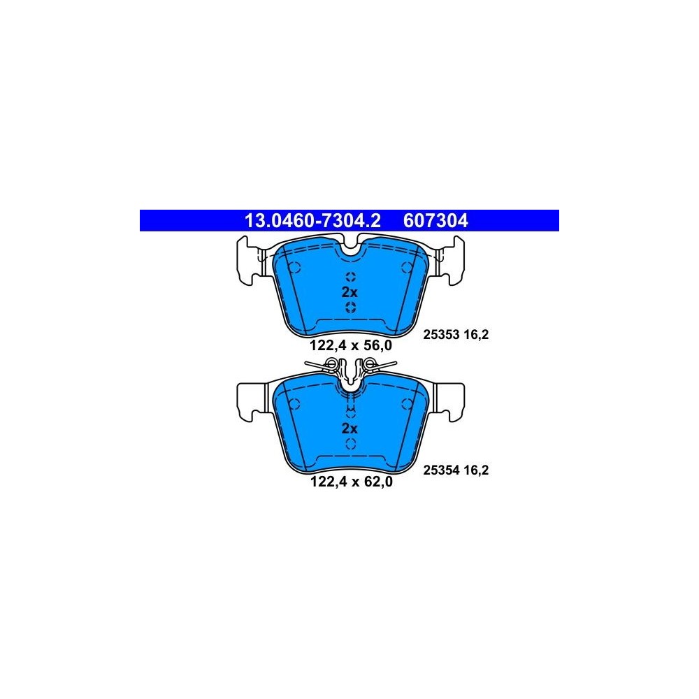 13.0460-7304.2 Juego de pastillas de freno ATE