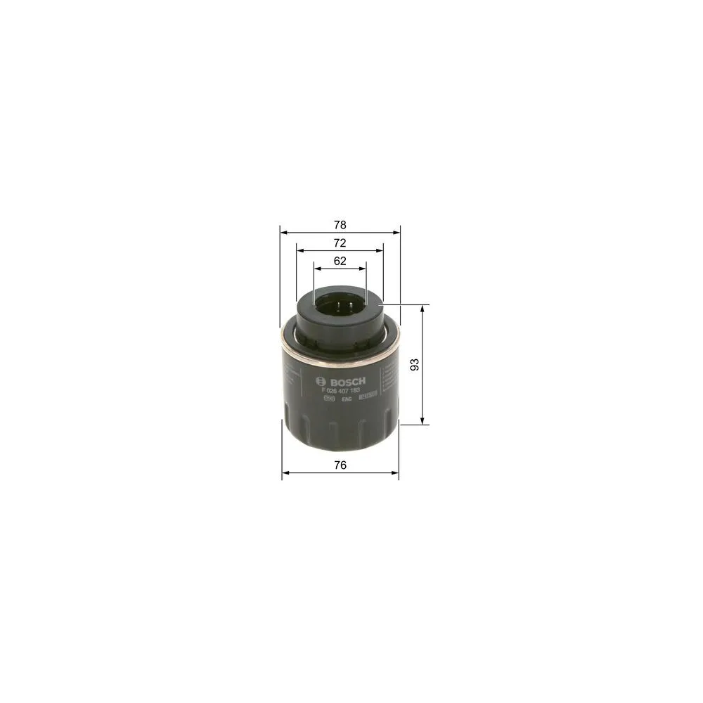 Filtro de aceite Bosch F026407183-P7183