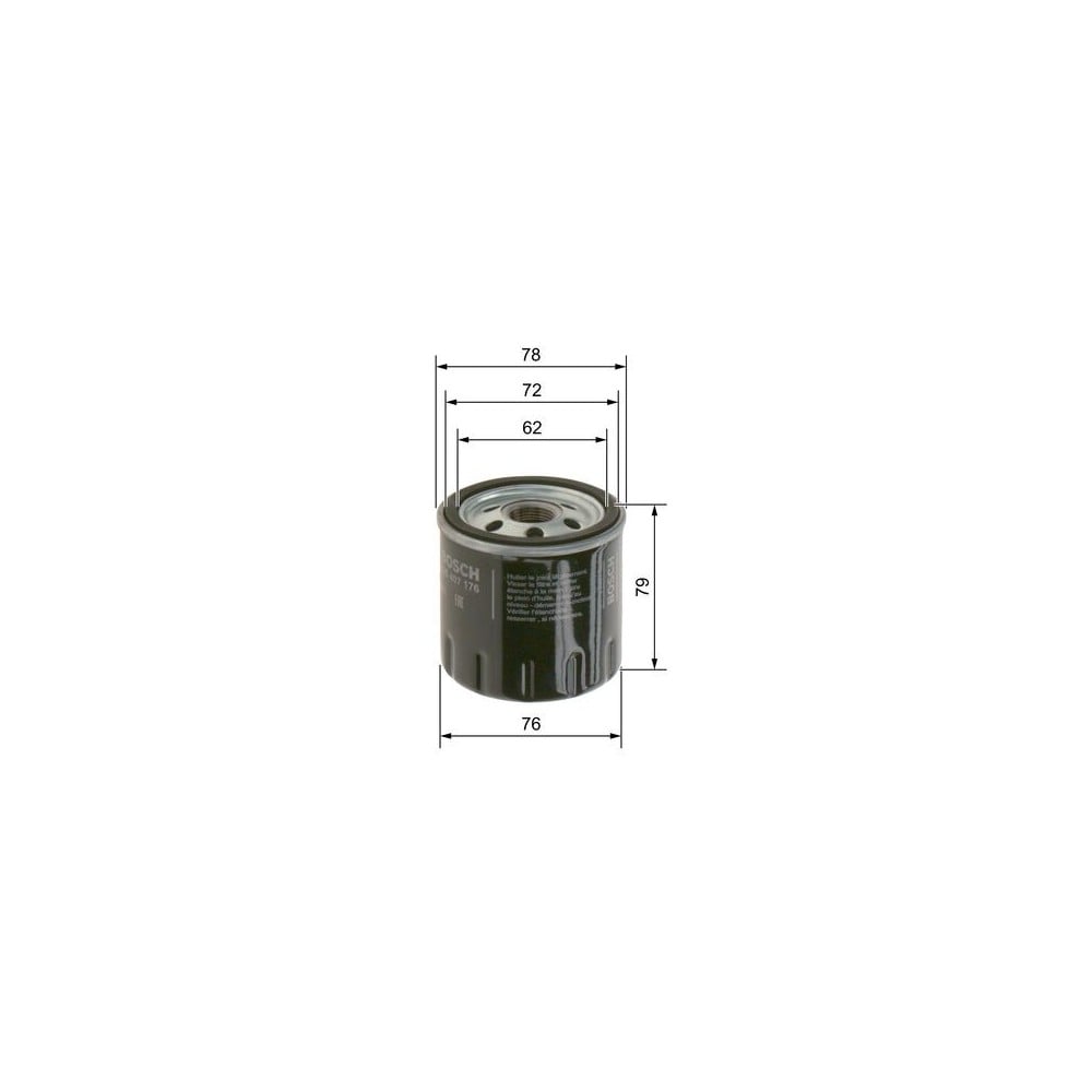 Filtro de aceite Bosch F026407176-P7176