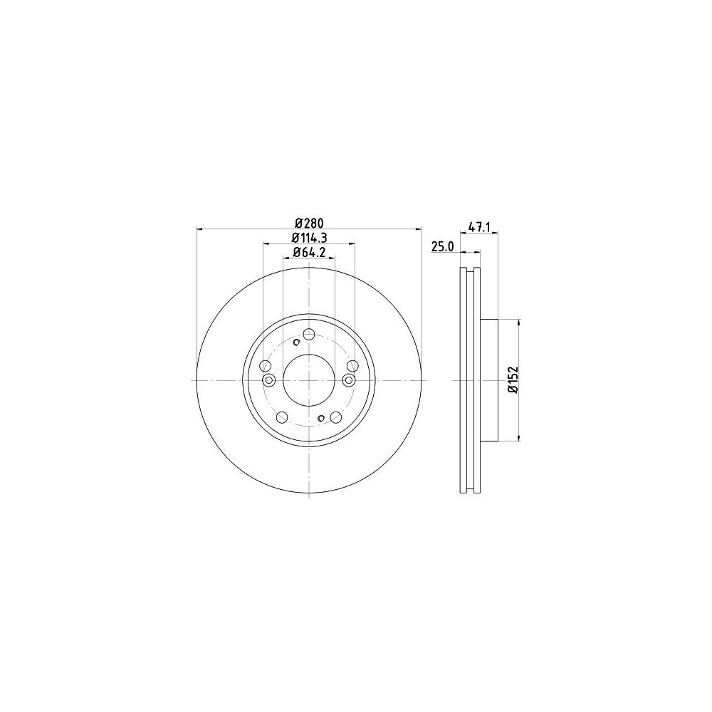 Disco de freno Hella 8DD355113-711