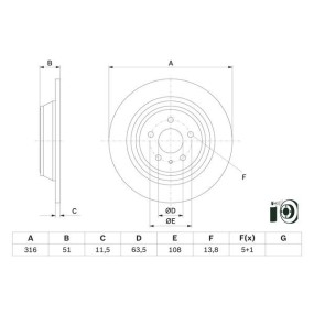 Disco de freno Bosch 0986479D86