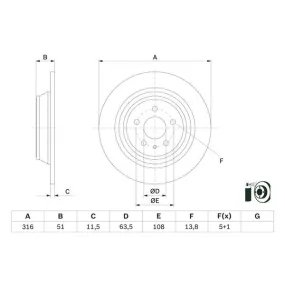 Disco de freno Bosch 0986479D86