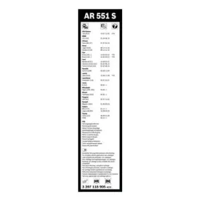 Escobillas Bosch Aerotwin AR 551 S