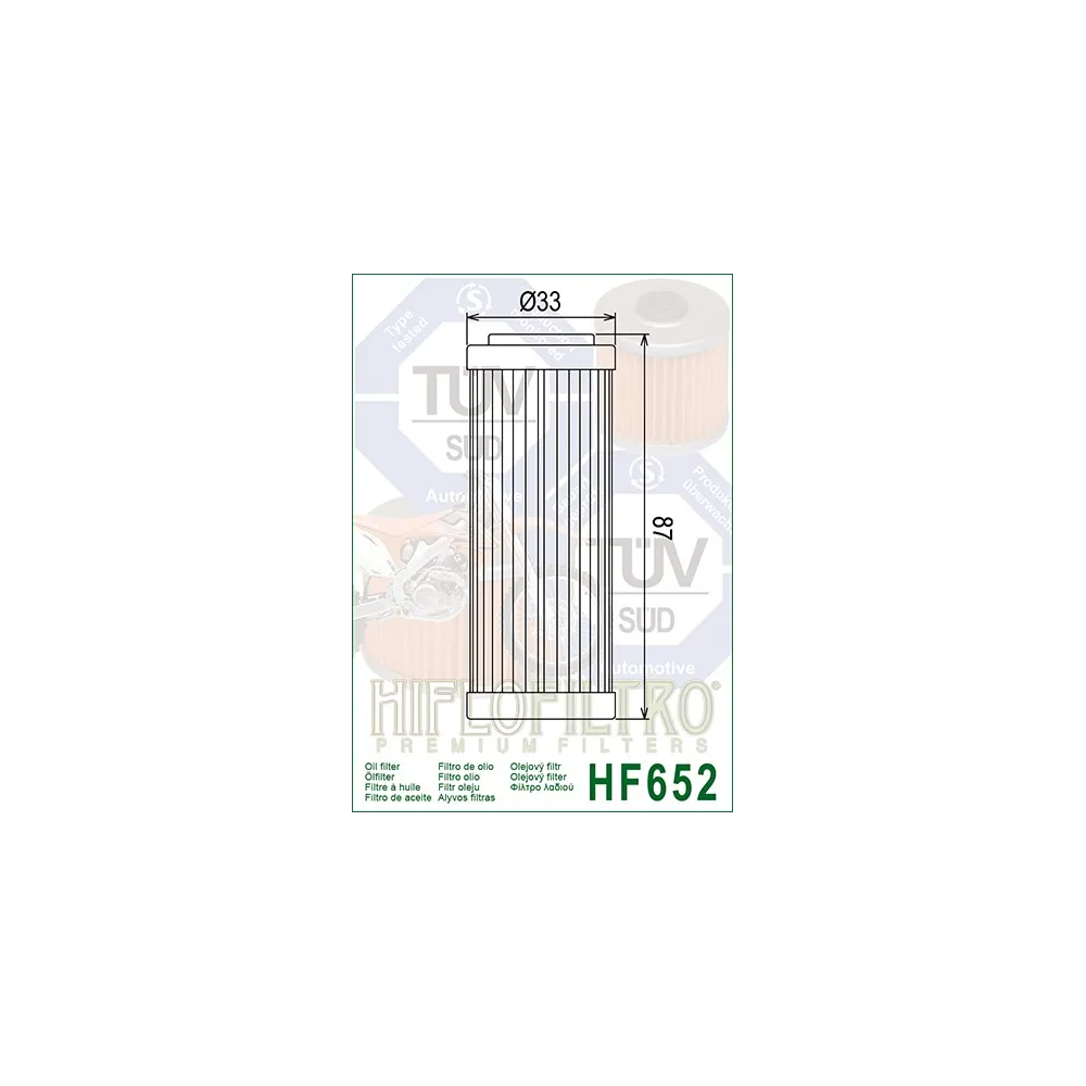 Filtro de aceite HF652