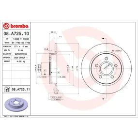 Disco de freno Brembo 08A72510