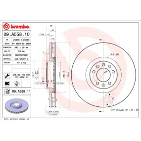 Disco de freno 08.8682.10 BREMBO