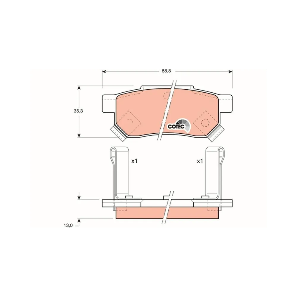 TRW - GDB499 - Juego de pastillas de freno